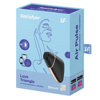 SATISFYER - KÆRLIGHEDSTREKANT LUFTPULS STIMULATOR & VIBRATOR SORT