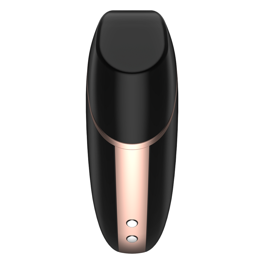 SATISFYER - KÆRLIGHEDSTREKANT LUFTPULS STIMULATOR & VIBRATOR SORT