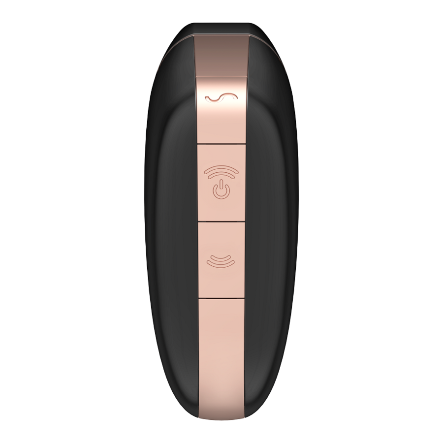 SATISFYER - KÆRLIGHEDSTREKANT LUFTPULS STIMULATOR & VIBRATOR SORT