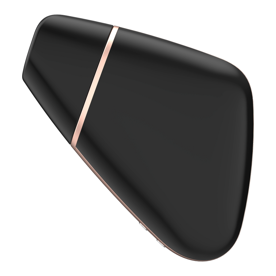 SATISFYER - KÆRLIGHEDSTREKANT LUFTPULS STIMULATOR & VIBRATOR SORT