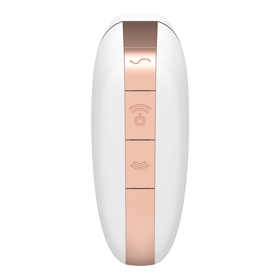SATISFYER - KÆRLIGHEDSTREKANT LUFTPULS STIMULATOR & VIBRATOR HVID