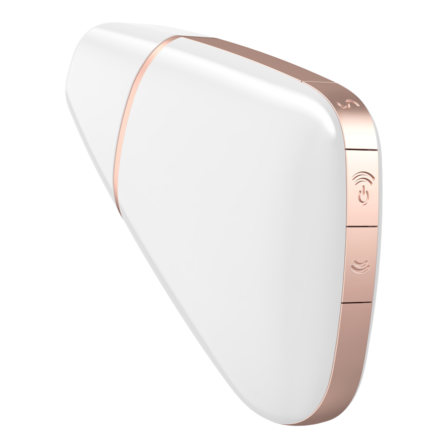 SATISFYER - KÆRLIGHEDSTREKANT LUFTPULS STIMULATOR & VIBRATOR HVID