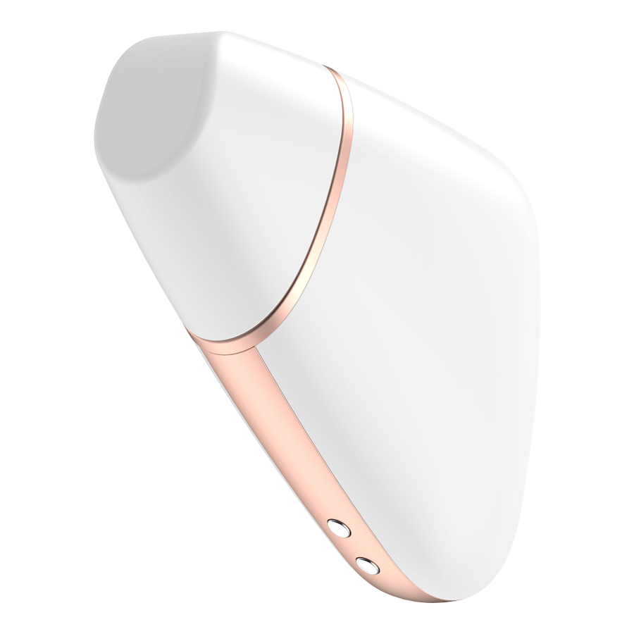 SATISFYER - KÆRLIGHEDSTREKANT LUFTPULS STIMULATOR & VIBRATOR HVID