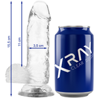X RAY - CLEAR COCK WITH BALLS 15.5 CM -O- 3.5 CM
