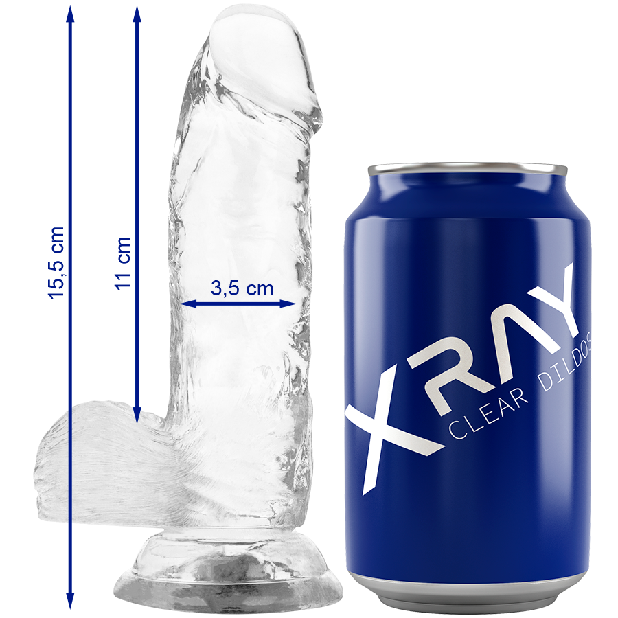 RØNTGEN - KLAR PIK MED NØDDER 15,5 CM -O- 3,5 CM