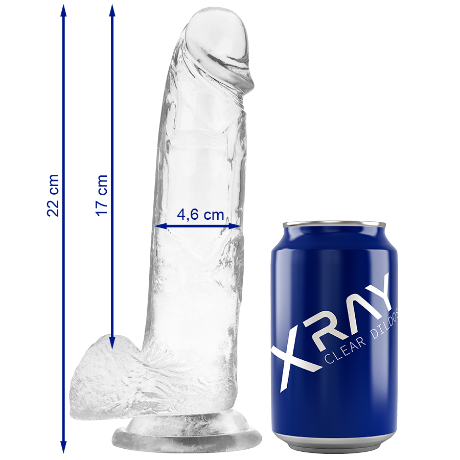 RØNTGEN - KLAR PIK MED NØDDER 22 CM -O- 4,6 CM