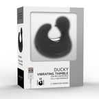 BLACK&SILVER - DUCKYMANIA GENOPLADELIG SILIKONE STIMULERENDE ANDE FINGERBØLG