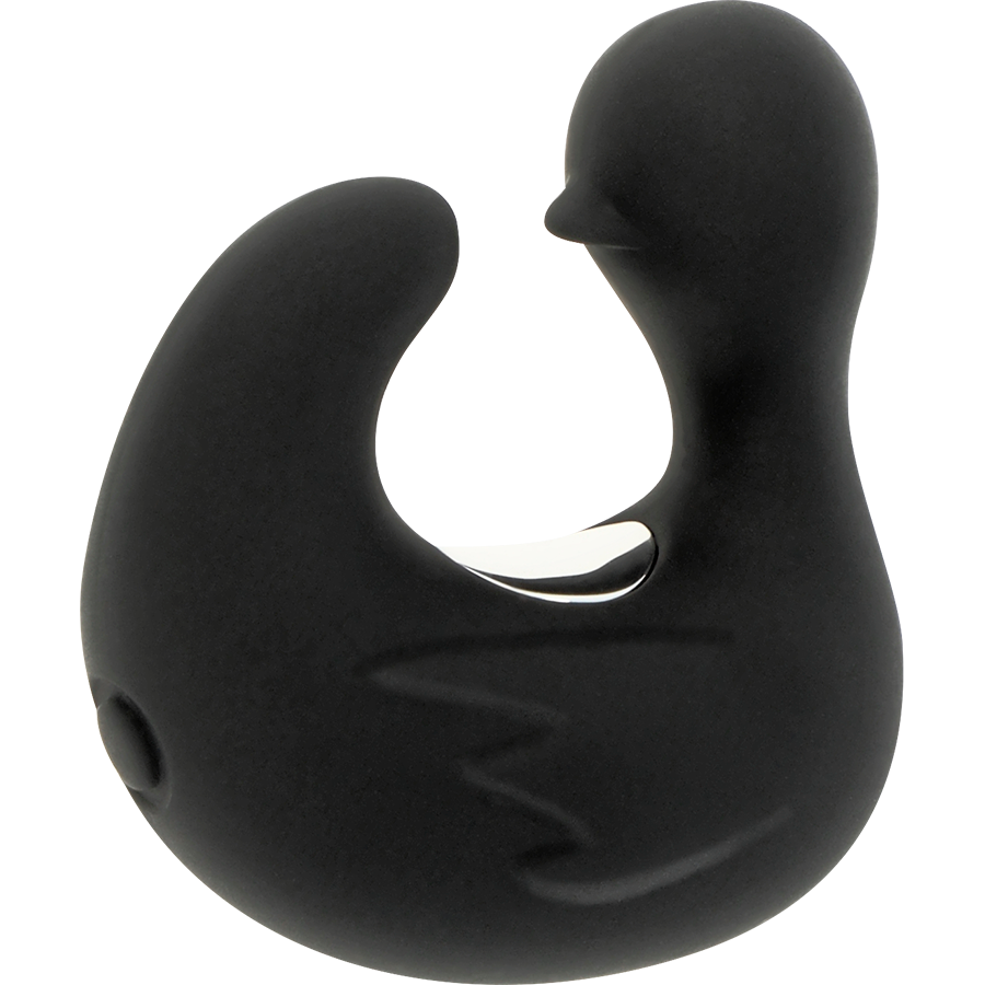BLACK&SILVER - DUCKYMANIA GENOPLADELIG SILIKONE STIMULERENDE ANDE FINGERBØLG