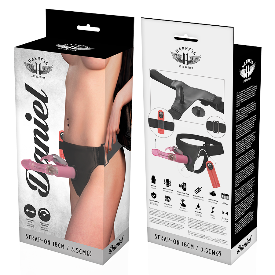 SELEATTRAKTION - RNES DANIEL MED VIBRATION OG ROTATION 18 CM -O- 3,5 CM