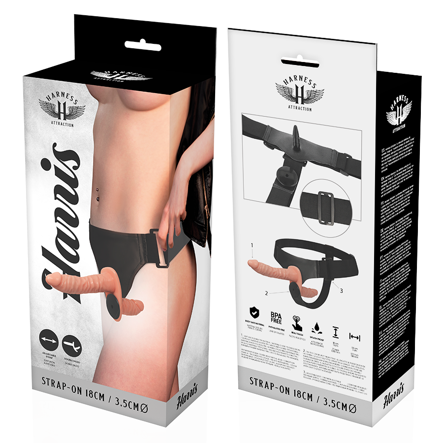 SELEATTRAKTION - HARRIS DOBBELT PENETRACERING MED VIBRATION 18 CM -O- 3,5 CM