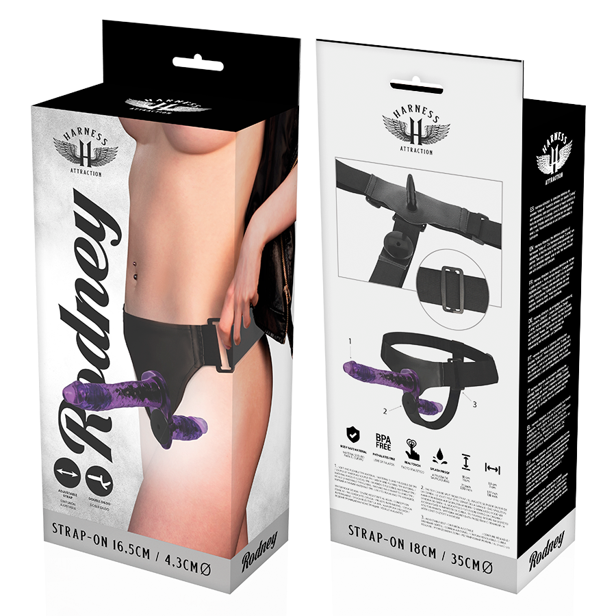 SELE ATTRAKTION - RODNEY DOBBELT PENETRACI N VIBRATOR 18 CM -O- 3,5 CM