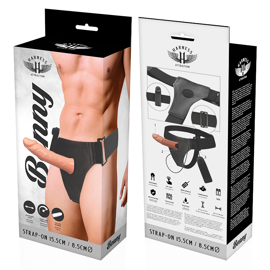 SELEATTRAKTION - RNES HOLLOW BENNY MED VIBRATOR 15 CM -O- 4,5 CM