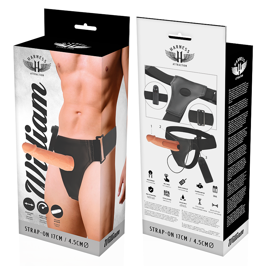 SELEATTRAKTION - WILLIAN HOLLOW RNES MED VIBRATOR 17 CM -O- 4,5 CM