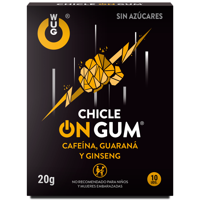 WUG GUM - MED KOFFEIN, GINSENG OG GUARANA GUMMI 10 STK.