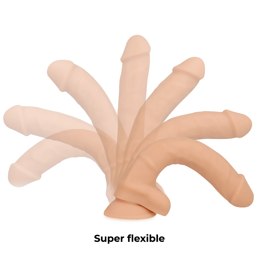 COCK MILLER - DILDO REALISTISK SILIKONE MED TYDHED, ARTIKULERBAR OG FLESKE 19,5 CM