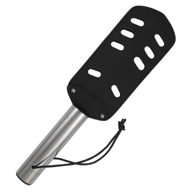 METAL HÅRD - PADDLE ORIGINAL LÆDER OG METAL - MED HULLER