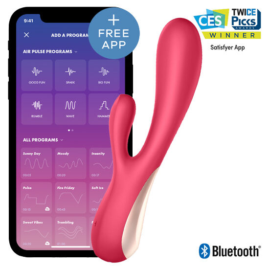 SATISFYER - MONO FLEX RØD MED APP