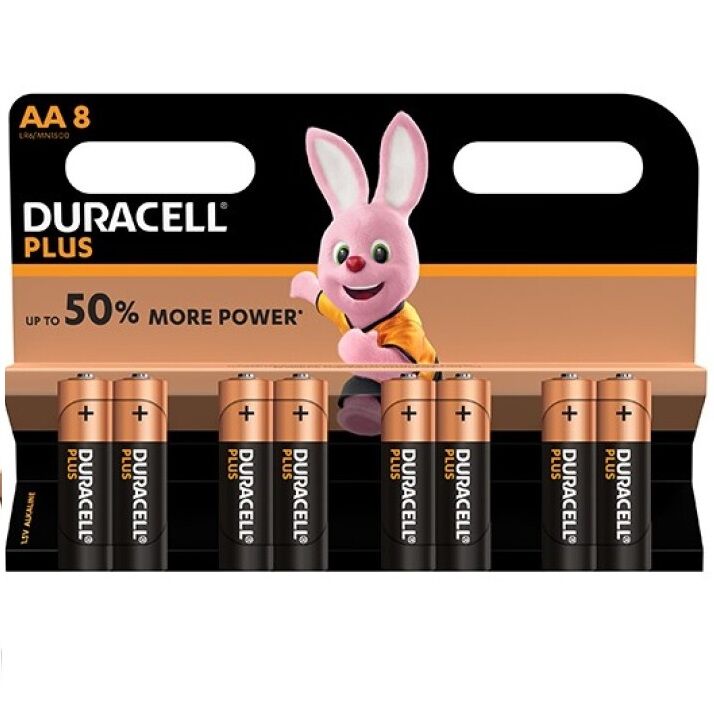 DURACELL - PLUS POWER BATTERI AA LR6 8 ENHEDER