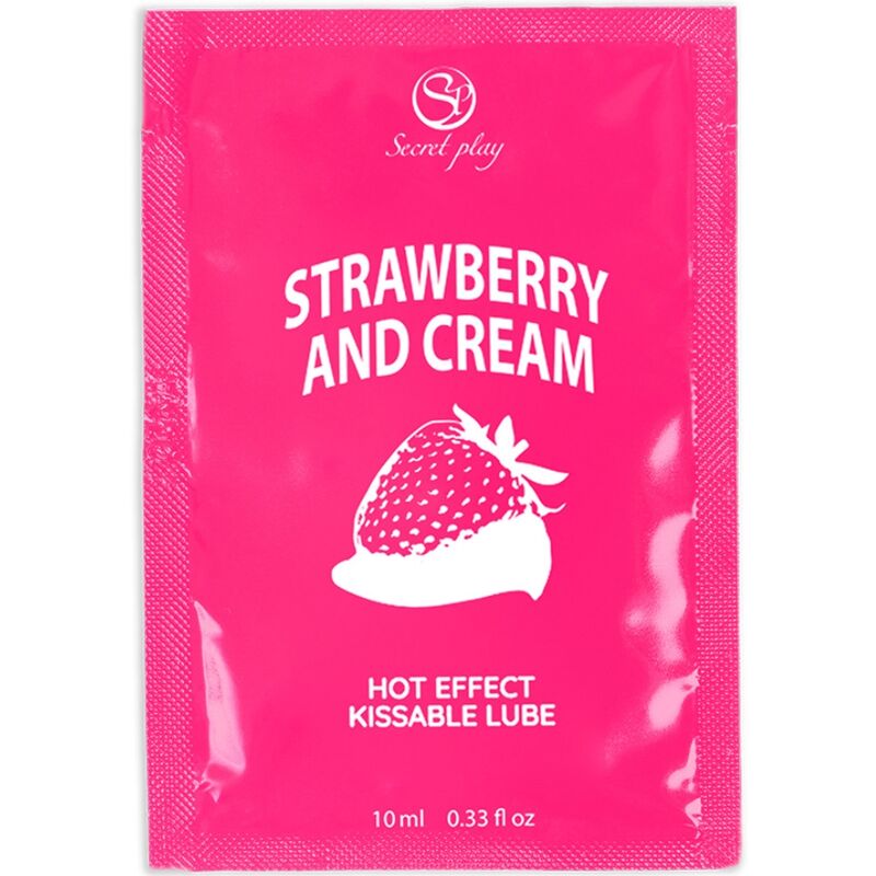 SECRETPLAY - ENKELT DOSIS GLIDEMIDDEL JORDBÆR & CREME 10 ML