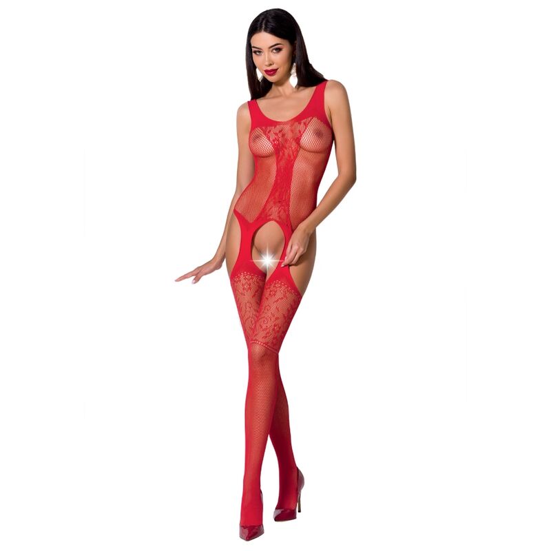 PASSION - KVINDE BS072 BODYSTOCKING EN STØRRELSE RØD
