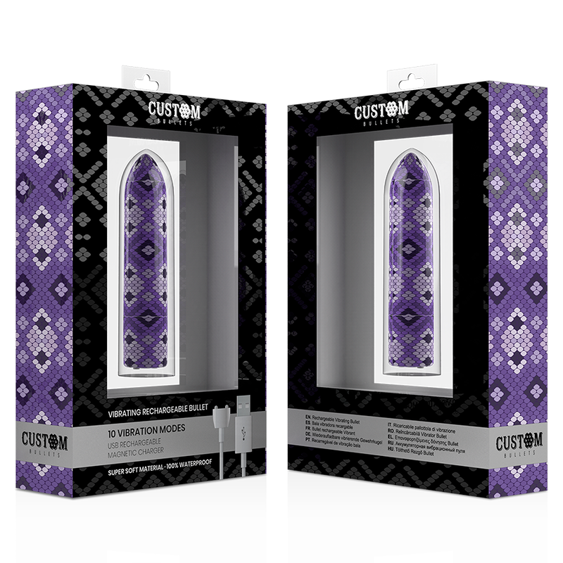 SPECIALTYPE KUGLER - GENOPLADELIG SNAKE PURPLE MAGNETISK KUGLER MED 10 INTENSITETER