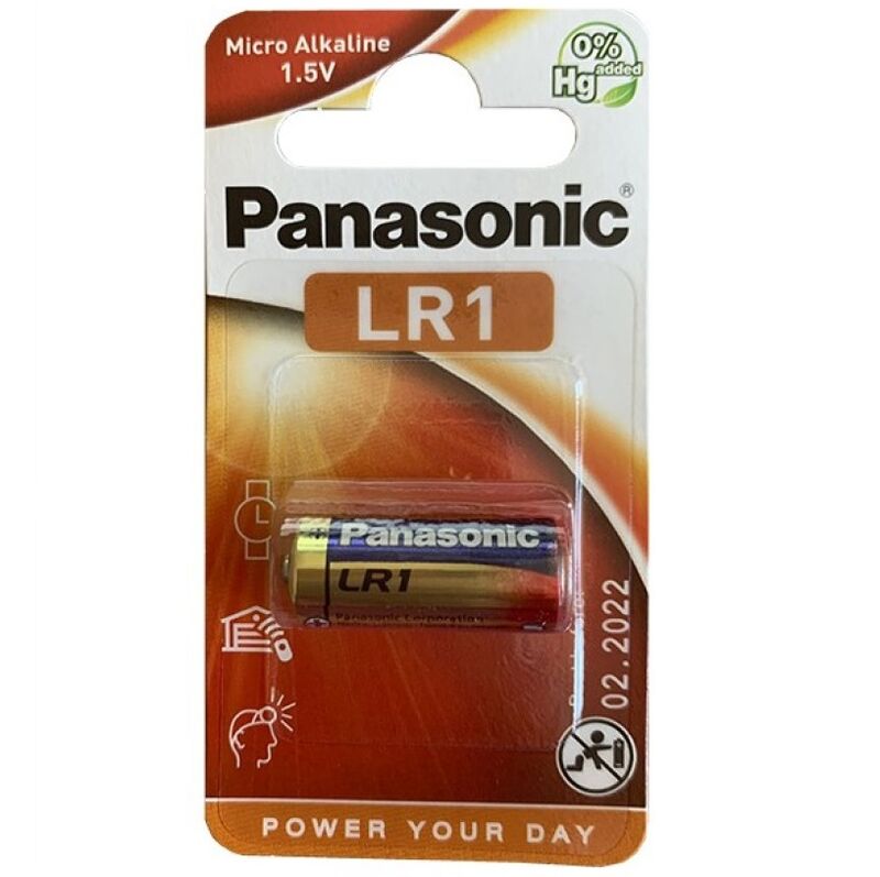 PANASONIC - ALKALINBATTERI LR1 1,5V BLISTER 1 PAKKE