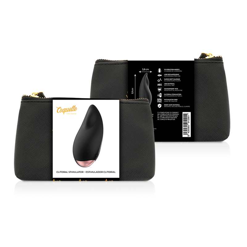 COQUETTE CHIC DESIRE - KLITORISTIMULATOR SORT / GULD DRÅBE