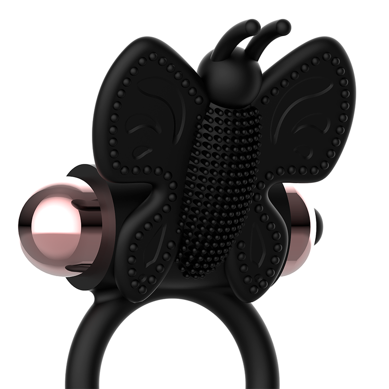 COQUETTE CHIC DESIRE - PIKSRING BUTTERFLY MED VIBRATOR SORT/GULD