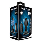 MR PLAY - ANALPLUG MED VIBRATION SORT FJERNBETJENING