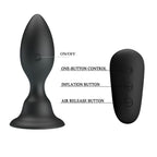 MR PLAY - ANALPLUG MED VIBRATION SORT FJERNBETJENING