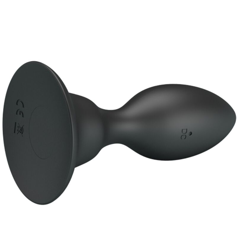 MR PLAY - ANALPLUG MED VIBRATION SORT FJERNBETJENING