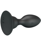 MR PLAY - ANALPLUG MED VIBRATION SORT FJERNBETJENING
