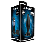 MR PLAY - GENOPLADELIG SORT VIBRATOR ANALPLUG