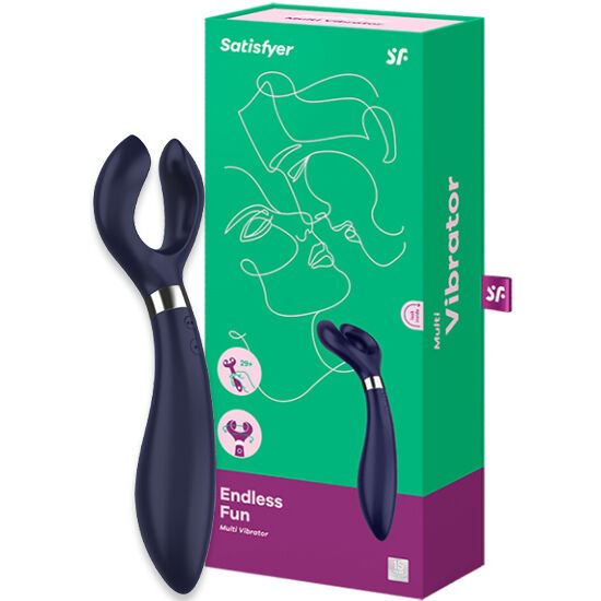 SATISFYER - ENDLESS SJOV MULTIVIBRATOR 3 BLÅ