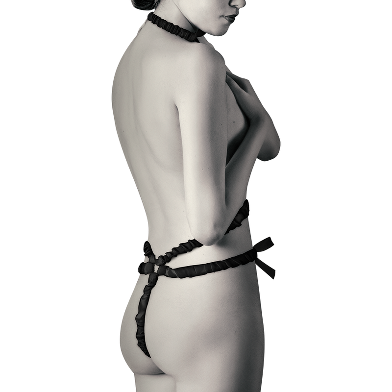 COQUETTE CHIC DESIRE - ELASTISK SELE OG BRYSTVORTEBESKYTTER SORT