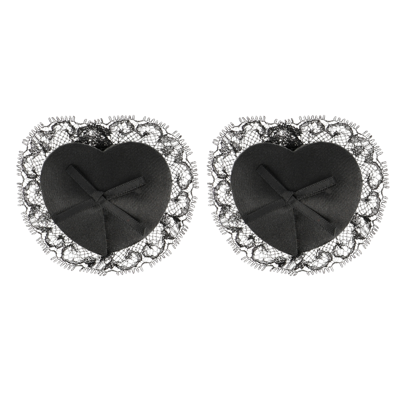 COQUETTE CHIC DESIRE - BRYSTVORTEBESKYTTERE MED BLONDE, SORT