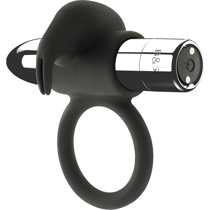 SORT & SØLV - BURTON GENOPLADELIG RING 10 VIBRATIONSINDSTILLINGER