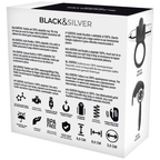 BLACK&SILVER - BURTON RECHARGEABLE RING 10 VIBRATION MODES