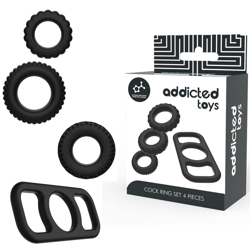 ADDICTED TOYS - PIK RING SÆT 4 DELE