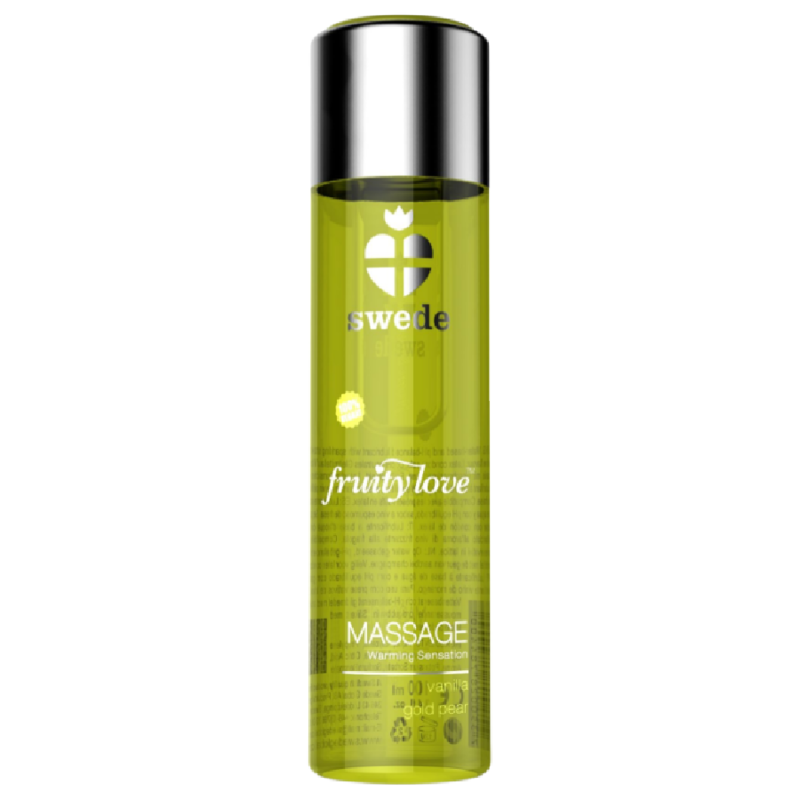 KÅLRABER - FRUGTIG KÆRLIGHED VARMENDE EFFEKT MASSAGEOLIE VANILJE OG GULD PÆRE 120 ML