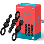SATISFYER - ANALPROPPER SÆT 3 STK. SORT