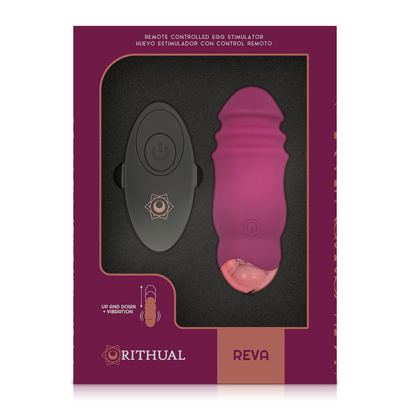 RITHUAL - REVA EGG FJERNBETJENING OP- OG NED-SYSTEM + VIBRATION