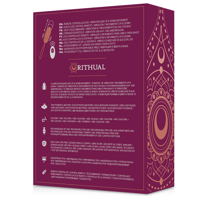 RITHUAL - REVA EGG FJERNBETJENING OP- OG NED-SYSTEM + VIBRATION