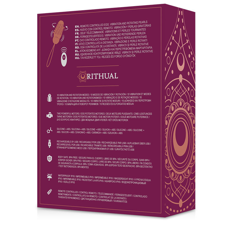 RITHUAL - SITA EGG FJERNBETJENING PERLE ROTATION + VIBRATION