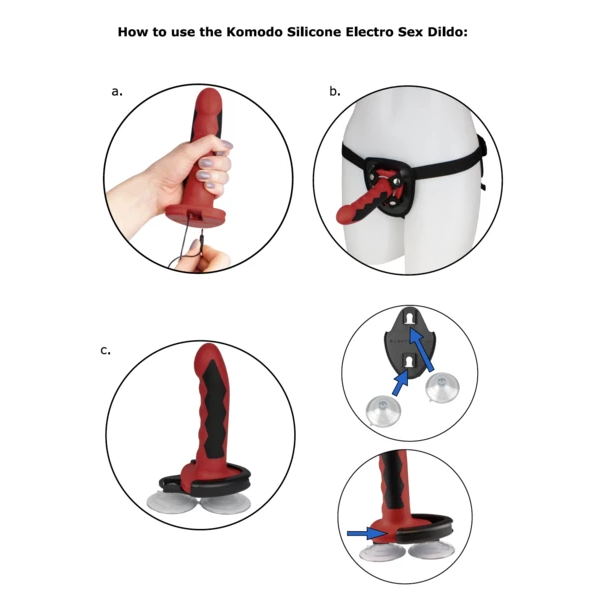 ELECTRASTIM - SILIKONE FUSION KOMODO DILDO