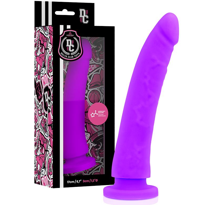DELTA CLUB - LEGETØJ LILA DILDO MEDICINSK SILIKONE 17 CM -O- 3 CM