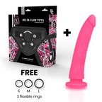 DELTA CLUB - LEGETØJSSELE + DONG PINK SILIKONE 17 CM -O- 3 CM