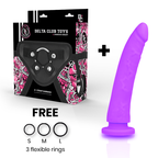 DELTA CLUB - LEGETØJSSELE + DONG LILLA SILIKONE 17 CM -O- 3 CM