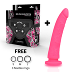 DELTA CLUB - LEGETØJSSELE + DONG PINK SILIKONE 20 CM -O- 4 CM