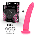 DELTA CLUB - LEGETØJSSELE + DONG PINK SILIKONE 23 CM -O- 4,5 CM